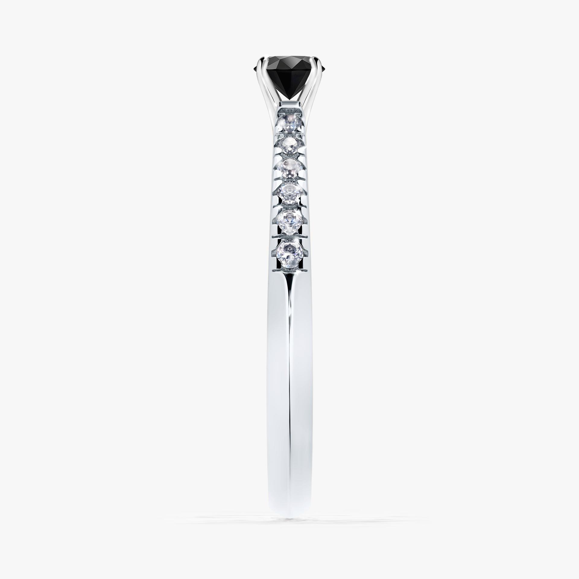 Pierscionek zareczynowy z diamentem czarnym 022 CT z bialego zlota my sunshine 01 (3)